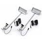 Set of 2 silver LED display arm lights