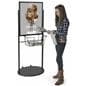 Black Wheeled 22 x 28 Poster & Literature Stand, Floorstanding