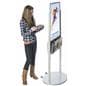 Silver 22 x 28 Mobile Poster Display with 10 Information Pockets for Visuals