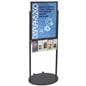 Black 22 x 28 Movable Poster Stand with 5 Literature Slots for Leaflets