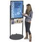 Black 22 x 28 Movable Poster Stand with 5 Literature Slots for Visuals