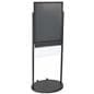 Black 22 x 28 Movable Poster Stand with 5 Literature Slots for Airport Vestibules