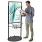 Black 24 x 36 Poster and Literature Stand with Wheels for Graphics