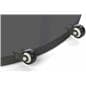 Black 24 x 36 Mobile Poster Display with 10 Literature Slots with Rolling Base