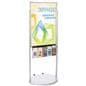 Silver 24 x 36 Moveable Poster Stand with 5 Literature Pockets, Powder Coated