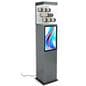 Exhibit pedestal case with video screen and DiviEX software pre-installed 