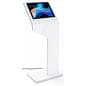 Touch screen interactive kiosk with camera is made of aluminum and steel construction