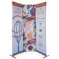 Fabric banner display stand with aluminum feet