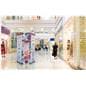 Fabric banner display stand with tight fitting graphics