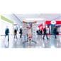Fabric banner display stand with soft knit polyester fabric