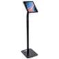 Adjustable iPad pro 12.9" floor stand with tablet in portrait mode 