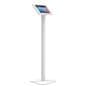 iPad kiosk stand with white colorway