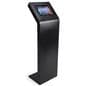 50.5" High tablet kiosk stand with modern curved design