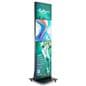 Digital advertising display with full color custom printed graphics