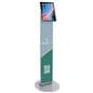 Magnetic tablet kiosk stand with floor anchors 