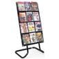 30.5 inch x 57.5 inch 4-tiered literature display stand has an easy snap-in place assembly 