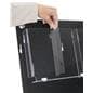 4-Tiered literature display stand with 12-24 clear acrylic adjustable pocket dividers 
