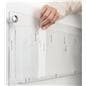 29 inch x 47.5 inch wall mounted acrylic literature display with easy to install snap-in pocket dividers