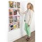 29 inch x 47.5 inch wall mounted acrylic literature display with multi functioning pocket dividers 