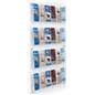 29 inch x 47.5 inch wall mounted acrylic literature display with adjustable pocket dividers