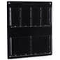 Magazine rack for wall with clear acrylic pocket dividers 