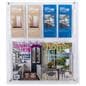 Wall mounted literature holder with stainless steel standoffs 