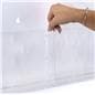 Wall mounted literature holder with snap-in clear inserts 