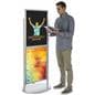 Silver Dual 22 x 28 Mobile Poster Display with Poster Inserts