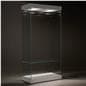 Retail glass wardrobe has integrated halogen spotlights