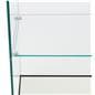 Retail glass wardrobe comes with fixed-position tempered glass shelf