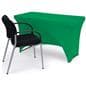 Kelly green stretch table cloth with machine washable design