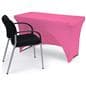 Pink stretch table cloth with fitted design