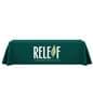 Custom rectangle table cover with professional branding