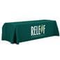 Custom rectangle table cover with flame-resistant fabric