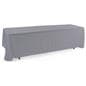 Grey 3-sided event table cloth in machine washable polyester fabric