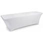 White stretch table cloth 