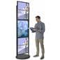 Black Triple 22 x 28 Mobile Graphic Stand, Glossy Finish