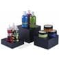 Black Acrylic Cube Set of 3 with Matte Finish