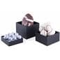 Black Acrylic Cube Set w/ Matte Finish, Hollow Bottoms