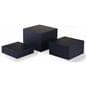 Matte Black Acrylic Cube Set of 3