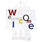 H frame acrylic easel stand supports media up to 20lbs