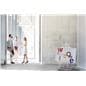 H frame acrylic easel stand with welcome sign in lobby