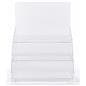 3 Tiered clear countertop merchandising stand with angled sides