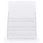 Three tiered acrylic retail countertop rack with interlocking panels