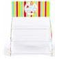 Three tier printed acrylic display shelves featuring header and side graphics