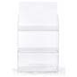 3 shelf countertop acrylic tower stand features front bent lip