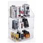 3 shelf countertop acrylic tower stand features squared edges