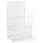 3 shelf countertop acrylic tower stand features easy assembly