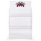 Branded acrylic portable tiered retail shelves features front bent lip on shelves