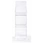 Folding acrylic 3 tier retail display case with interlocking slots